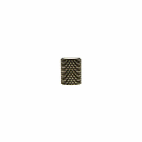 Millhouse Brass Cabinet Hardware Antique Brass / Cabinet Knobs Millhouse Brass Eiffel Knurled Cylinder Cabinet Knob Handle - Antique Brass