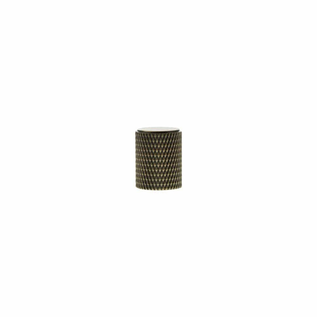 Millhouse Brass Cabinet Hardware Antique Brass / Cabinet Knobs Millhouse Brass Eiffel Knurled Cylinder Cabinet Knob Handle - Antique Brass