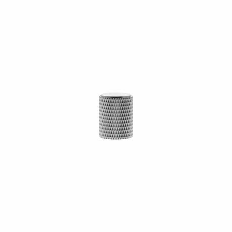 Millhouse Brass Cabinet Hardware Polished Chrome / Cabinet Knobs Millhouse Brass Eiffel Knurled Cylinder Cabinet Knob Handle - Polished Chrome