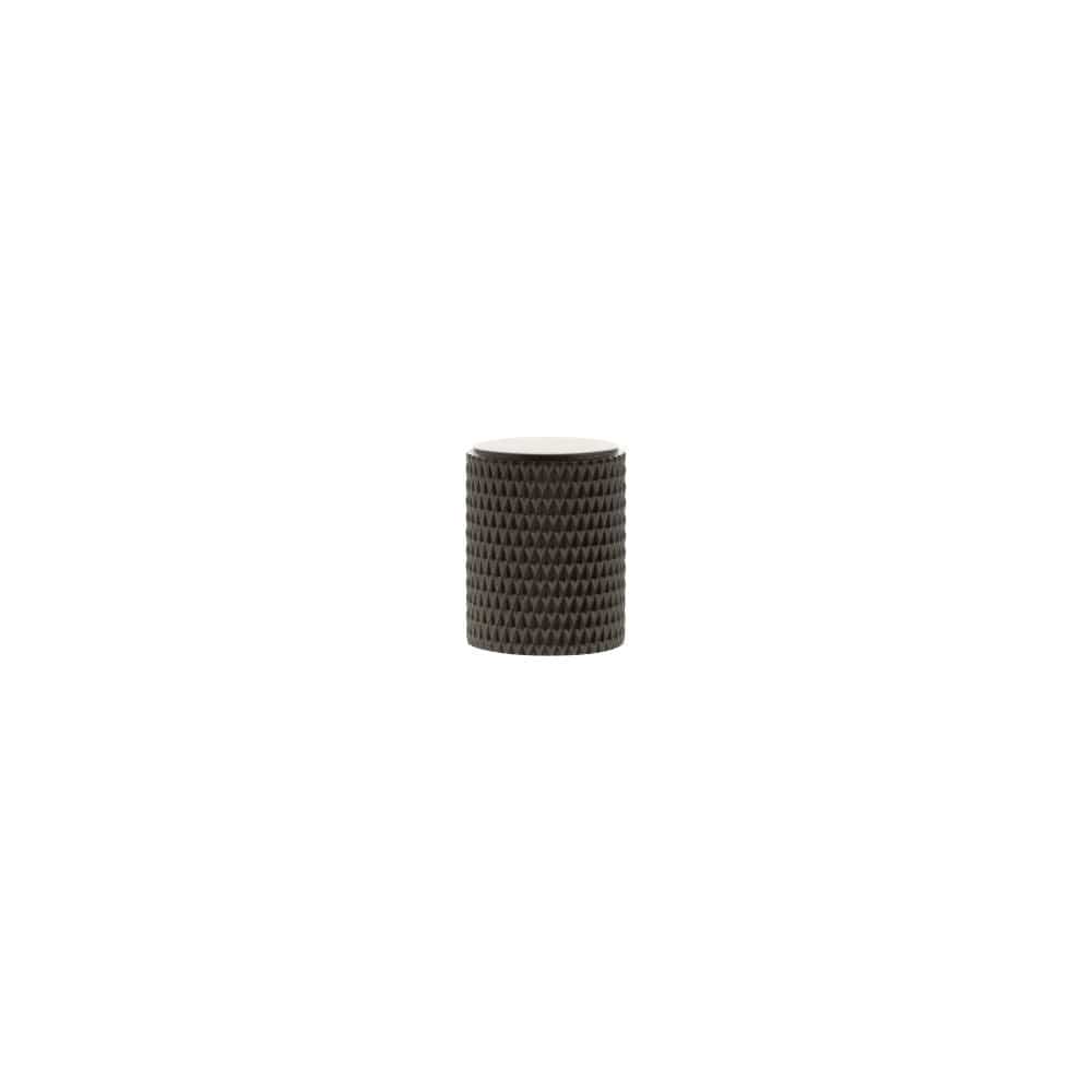 Millhouse Brass Cabinet Hardware Urban Dark Bronze / Cabinet Knobs Millhouse Brass Eiffel Knurled Cylinder Cabinet Knob Handle - Urban Dark Bronze