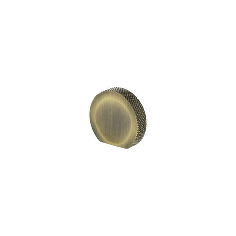 Millhouse Brass Cabinet Hardware Antique Brass / Cabinet Knobs Millhouse Brass Eiffel Knurled Finger Pull Cabinet Knob Handle - Antique Brass