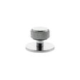 Quality image of Millhouse Brass Eiffel Knurled Round Cabinet Knob Handle on Backplate - Polished Chrome | Sku. mhckb1532pc | available from Trade Door Handles.