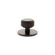 Quality image of Millhouse Brass Eiffel Knurled Round Cabinet Knob Handle on Backplate - Urban Dark Bronze | Sku. mhckb1532udb | available from Trade Door Handles.