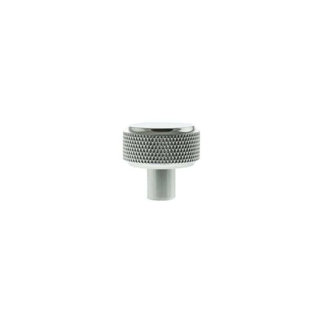 Millhouse Brass Cabinet Hardware Polished Chrome / Cabinet Knobs Millhouse Brass Eiffel Knurled Round Cabinet Knob Handle - Polished Chrome