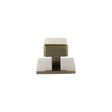 Quality image of Millhouse Brass Eiffel Knurled Square Cabinet Knob Handle on Backplate - Antique Brass | Sku. mhckb1230ab | available from Trade Door Handles.