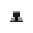 Quality image of Millhouse Brass Eiffel Knurled Square Cabinet Knob Handle on Backplate - Matt Black | Sku. mhckb1230mb | available from Trade Door Handles.