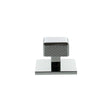 Quality image of Millhouse Brass Eiffel Knurled Square Cabinet Knob Handle on Backplate - Polished Chrome | Sku. mhckb1230pc | available from Trade Door Handles.