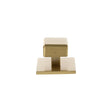 Quality image of Millhouse Brass Eiffel Knurled Square Cabinet Knob Handle on Backplate - Satin Brass | Sku. mhckb1230sb | available from Trade Door Handles.
