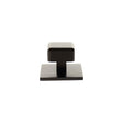 Quality image of Millhouse Brass Eiffel Knurled Square Cabinet Knob Handle on Backplate - Urban Dark Bronze | Sku. mhckb1230udb | available from Trade Door Handles.