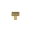 Quality image of Millhouse Brass Eiffel Knurled Square Cabinet Knob Handle - Satin Brass | Sku. mhck1230sb | available from Trade Door Handles.