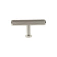 Quality image of Millhouse Brass Eiffel Knurled T-Bar Cabinet Knob Handle - Satin Nickel | Sku. mhck1675sn | available from Trade Door Handles.