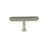 Millhouse Brass Cabinet Hardware Satin Nickel / Cabinet Knobs Millhouse Brass Eiffel Knurled T-Bar Cabinet Knob Handle - Satin Nickel