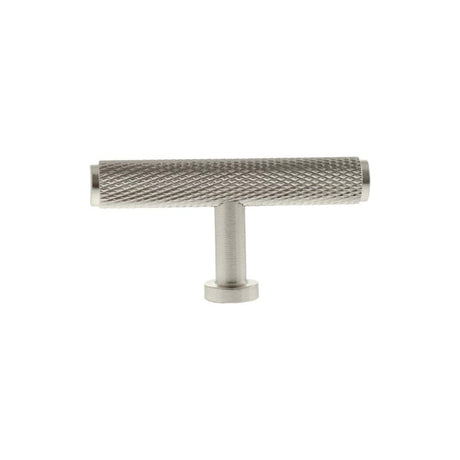 Millhouse Brass Cabinet Hardware Satin Nickel / Cabinet Knobs Millhouse Brass Eiffel Knurled T-Bar Cabinet Knob Handle - Satin Nickel