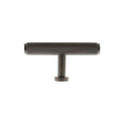 Quality image of Millhouse Brass Eiffel Knurled T-Bar Cabinet Knob Handle - Urban Dark Bronze | Sku. mhck1675udb | available from Trade Door Handles.