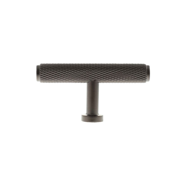 Millhouse Brass Cabinet Hardware Urban Dark Bronze / Cabinet Knobs Millhouse Brass Eiffel Knurled T-Bar Cabinet Knob Handle - Urban Dark Bronze