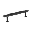 Quality image of Millhouse Brass Eiffel Knurled T-Bar Cabinet Pull Handle 128mm - Matt Black | Sku. mhck17128mb | available from Trade Door Handles.