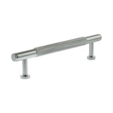 Millhouse Brass Cabinet Hardware Polished Chrome / Cabinet Pull Handles Millhouse Brass Eiffel Knurled T-Bar Cabinet Pull Handle 128mm - Polished Chrome