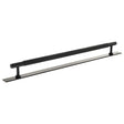 Quality image of Millhouse Brass Eiffel Knurled T-Bar Cabinet Pull Handle on Backplate 320mm - Matt Black | Sku. mhckb17320mb | available from Trade Door Handles.