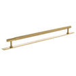 Quality image of Millhouse Brass Eiffel Knurled T-Bar Cabinet Pull Handle on Backplate 320mm - Satin Brass | Sku. mhckb17320sb | available from Trade Door Handles.