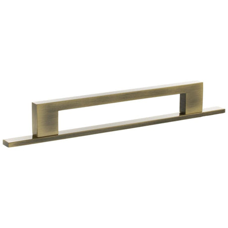 Millhouse Brass Cabinet Hardware Antique Brass / Cabinet Pull Handles Millhouse Brass Empire Slim Cabinet Pull Handle on Backplate 160mm - Antique Brass