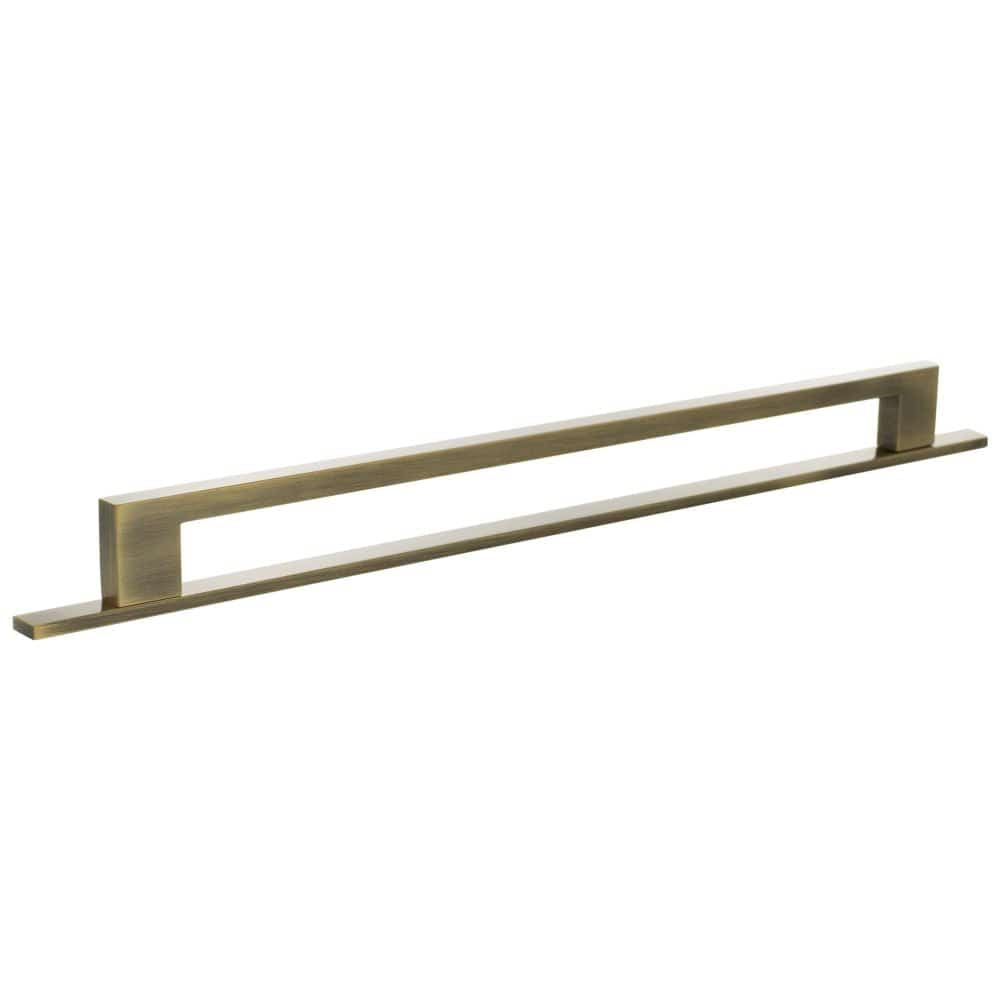 Millhouse Brass Cabinet Hardware Antique Brass / Cabinet Pull Handles Millhouse Brass Empire Slim Cabinet Pull Handle on Backplate 320mm - Antique Brass