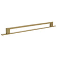 Quality image of Millhouse Brass Empire Slim Cabinet Pull Handle on Backplate 320mm - Satin Brass | Sku. mhcnb17320sb | available from Trade Door Handles.