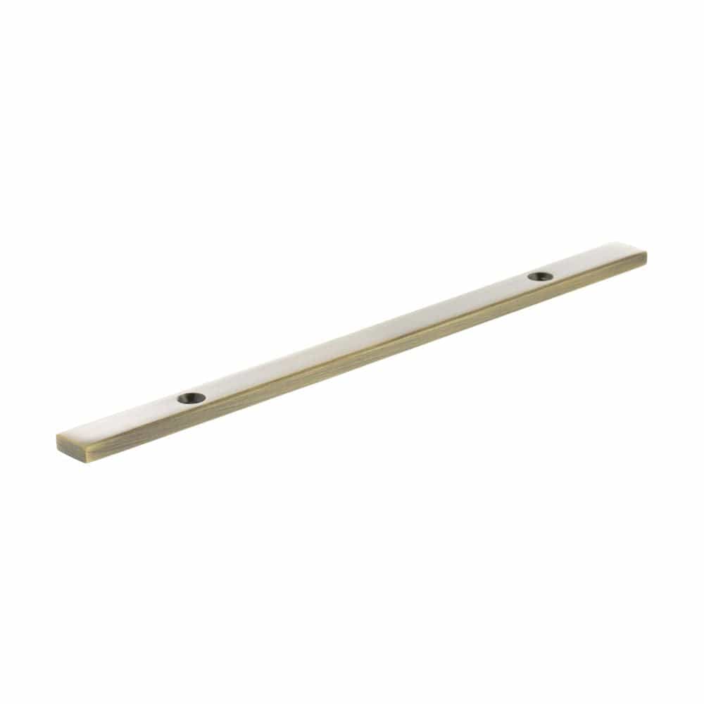 Millhouse Brass Cabinet Hardware Antique Brass / Backplate Only Millhouse Brass Long Narrow Cabinet Handle Backplate 128mm - Antique Brass