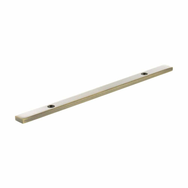 Millhouse Brass Cabinet Hardware Antique Brass / Backplate Only Millhouse Brass Long Narrow Cabinet Handle Backplate 128mm - Antique Brass