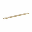 Quality image of Millhouse Brass Long Wide Cabinet Handle Backplate 128mm - Satin Brass | Sku. mhcbw128sb | available from Trade Door Handles.
