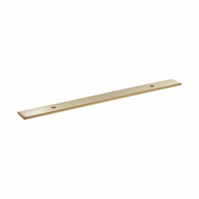 Millhouse Brass Cabinet Hardware Satin Brass / Backplate Only Millhouse Brass Long Wide Cabinet Handle Backplate 128mm - Satin Brass