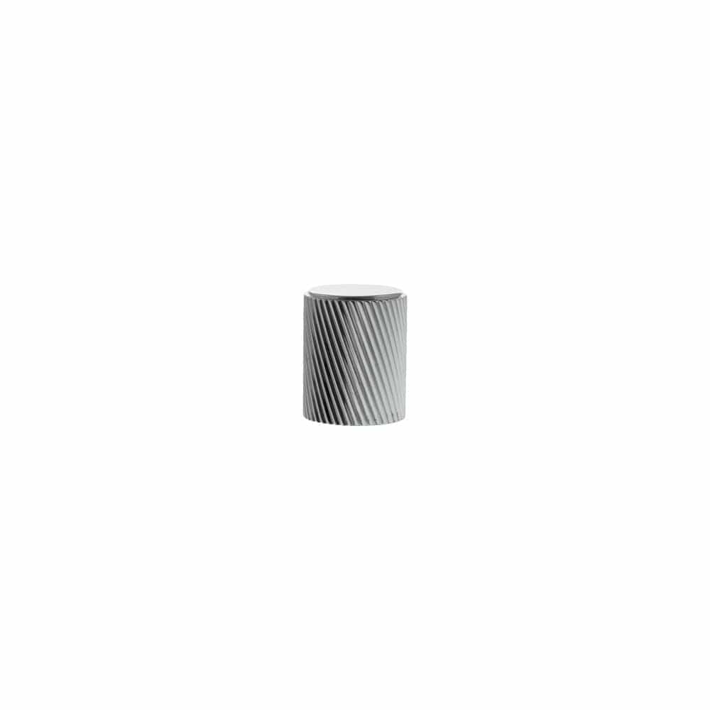 Millhouse Brass Cabinet Hardware Polished Chrome / Cabinet Knobs Millhouse Brass Paddington Spiral Cylinder Cabinet Knob Handle - Polished Chrome