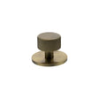 Quality image of Millhouse Brass Paddington Spiral Round Cabinet Knob Handle on Backplate - Antique Brass | Sku. mhcsb1532ab | available from Trade Door Handles.
