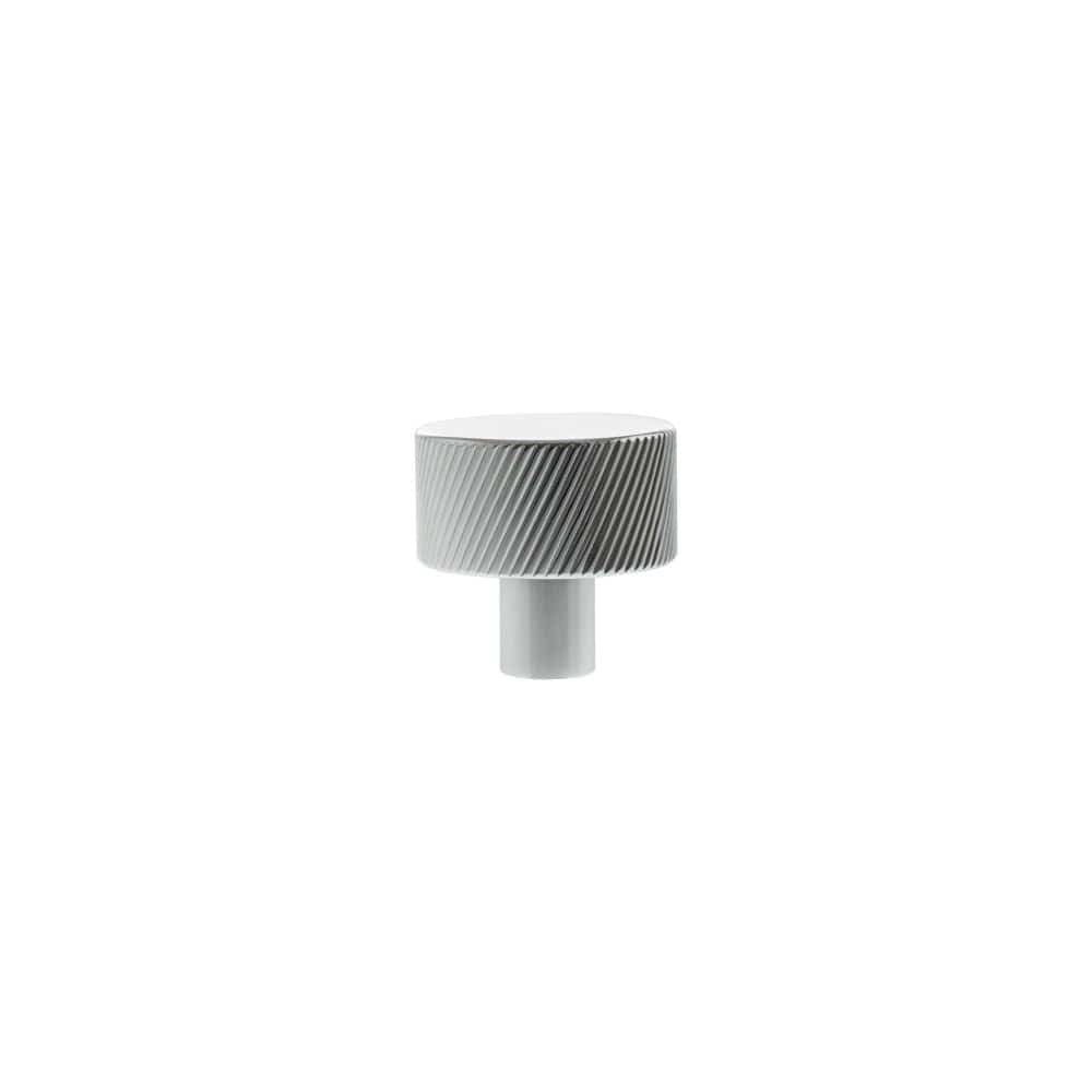 Millhouse Brass Cabinet Hardware Polished Chrome / Cabinet Knobs Millhouse Brass Paddington Spiral Round Cabinet Knob Handle - Polished Chrome