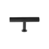 Millhouse Brass Cabinet Hardware Matt Black / Cabinet Knobs Millhouse Brass Paddington Spiral T-Bar Cabinet Knob Handle - Matt Black