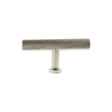 Millhouse Brass Cabinet Hardware Satin Nickel / Cabinet Knobs Millhouse Brass Paddington Spiral T-Bar Cabinet Knob Handle - Satin Nickel