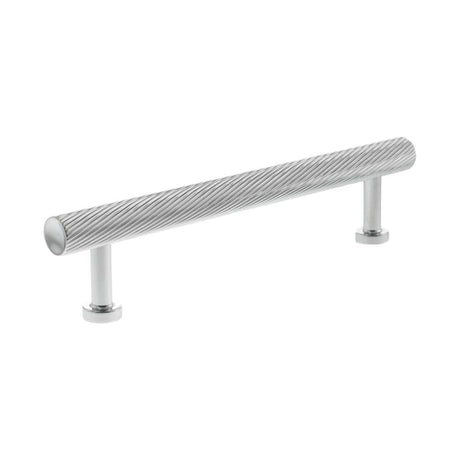 Millhouse Brass Cabinet Hardware Polished Chrome / Cabinet Pull Handles Millhouse Brass Paddington Spiral T-Bar Cabinet Pull Handle 128mm - Polished Chrome