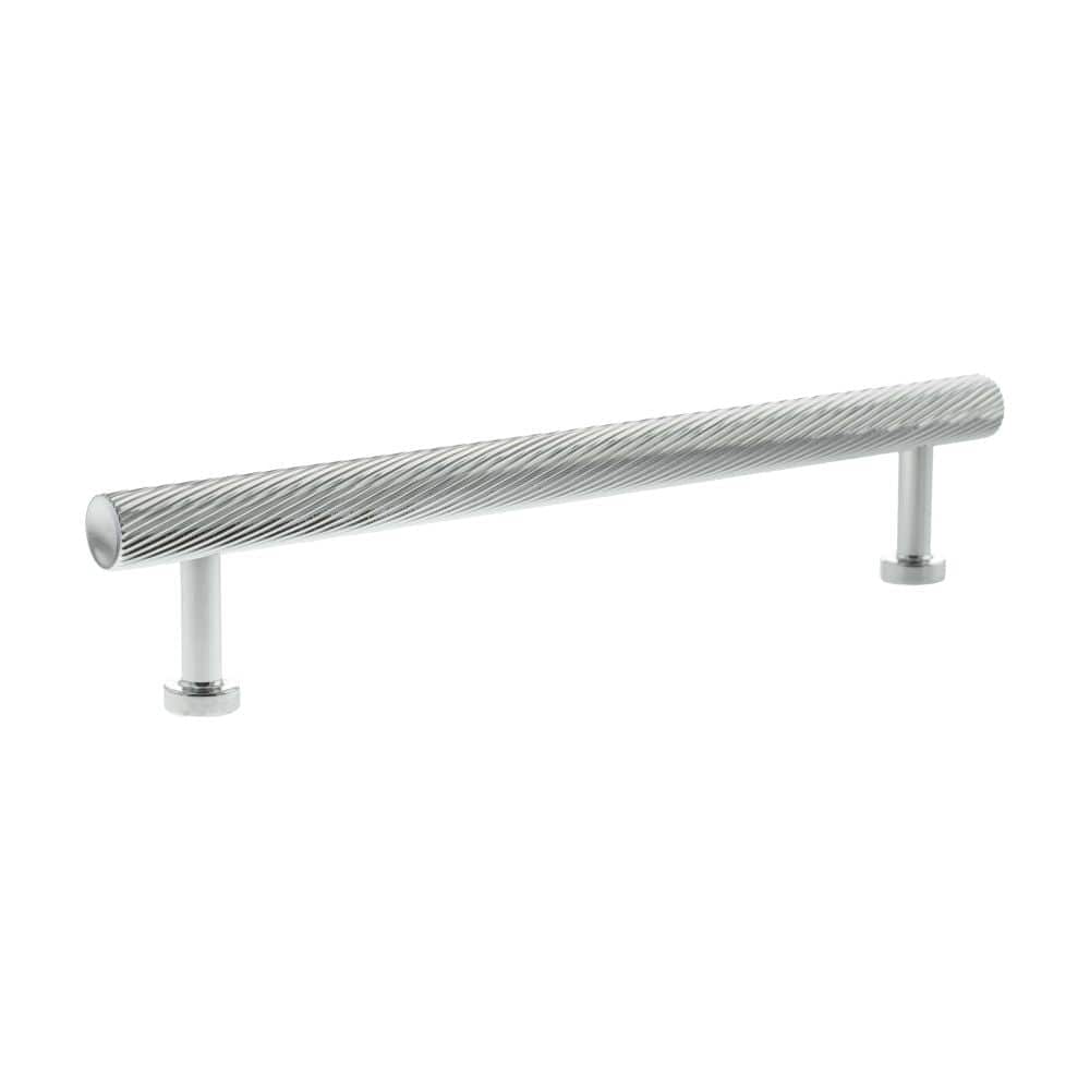 Millhouse Brass Cabinet Hardware Polished Chrome / Cabinet Pull Handles Millhouse Brass Paddington Spiral T-Bar Cabinet Pull Handle 160mm - Polished Chrome