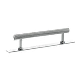 Millhouse Brass Cabinet Hardware Polished Chrome / Cabinet Pull Handles Millhouse Brass Paddington Spiral T-Bar Cabinet Pull Handle on Backplate 128mm - Polished Chrome
