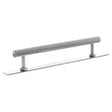 Quality image of Millhouse Brass Paddington Spiral T-Bar Cabinet Pull Handle on Backplate 160mm - Polished Chrome | Sku. mhcsb17160pc | available from Trade Door Handles.