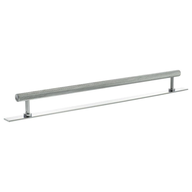 Millhouse Brass Cabinet Hardware Polished Chrome / Cabinet Pull Handles Millhouse Brass Paddington Spiral T-Bar Cabinet Pull Handle on Backplate 320mm - Polished Chrome