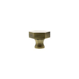 Millhouse Brass Cabinet Hardware Antique Brass / Cabinet Knobs Millhouse Brass Pennington Hexagonal Cabinet Knob Handle - Antique Brass