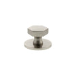 Quality image of Millhouse Brass Pennington Hexagonal Cabinet Knob Handle on Backplate - Satin Nickel | Sku. mhchb1532sn | available from Trade Door Handles.