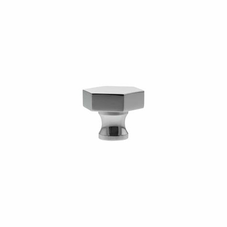 Millhouse Brass Cabinet Hardware Polished Chrome / Cabinet Knobs Millhouse Brass Pennington Hexagonal Cabinet Knob Handle - Polished Chrome
