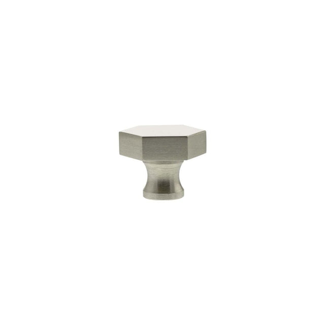 Millhouse Brass Cabinet Hardware Satin Nickel / Cabinet Knobs Millhouse Brass Pennington Hexagonal Cabinet Knob Handle - Satin Nickel