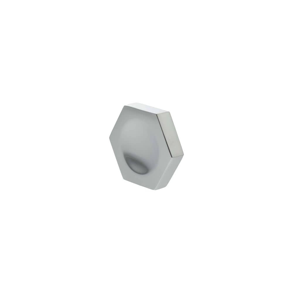 Millhouse Brass Cabinet Hardware Polished Chrome / Cabinet Knobs Millhouse Brass Pennington Hexagonal Finger Pull Cabinet Knob Handle - Polished Chrome