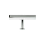 Millhouse Brass Cabinet Hardware Polished Chrome / Cabinet Knobs Millhouse Brass Pennington Hexagonal T-Bar Cabinet Knob Handle - Polished Chrome