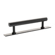 Quality image of Millhouse Brass Pennington Hexagonal T-Bar Cabinet Pull Handle on Backplate 128mm - Matt Black | Sku. mhchb17128mb | available from Trade Door Handles.