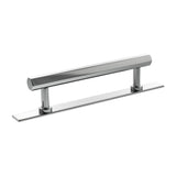 Millhouse Brass Cabinet Hardware Polished Chrome / Cabinet Pull Handles Millhouse Brass Pennington Hexagonal T-Bar Cabinet Pull Handle on Backplate 128mm - Polished Chrome