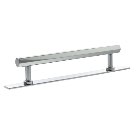Millhouse Brass Cabinet Hardware Polished Chrome / Cabinet Pull Handles Millhouse Brass Pennington Hexagonal T-Bar Cabinet Pull Handle on Backplate 160mm - Polished Chrome
