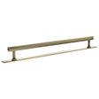 Quality image of Millhouse Brass Pennington Hexagonal T-Bar Cabinet Pull Handle on Backplate 320mm - Antique Brass | Sku. mhchb17320ab | available from Trade Door Handles.